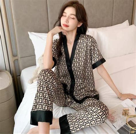 silk korean kimomo style terno pajama set random design (L, XL, 